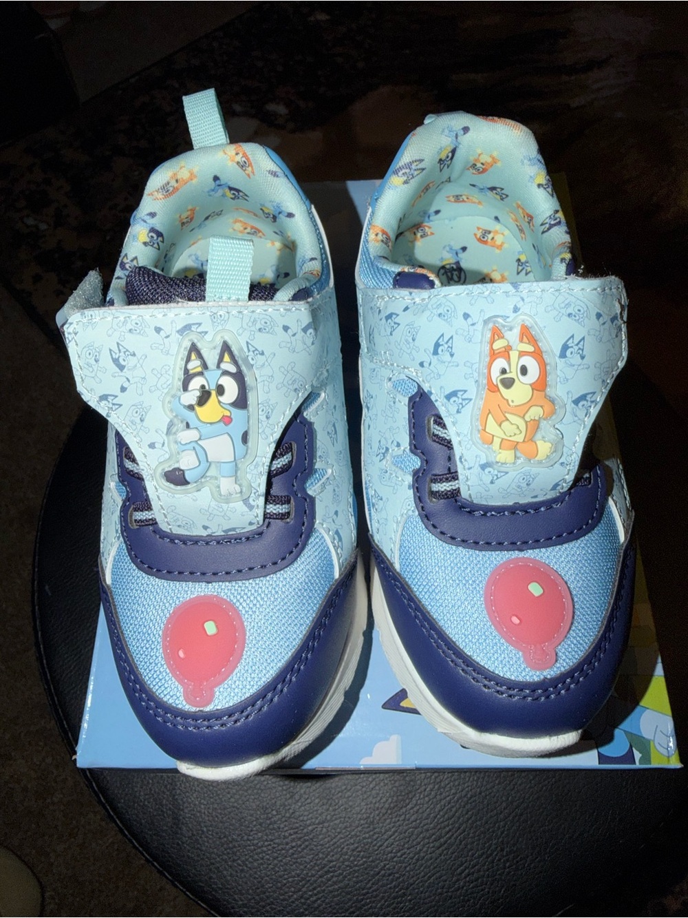 Bluey Kids Light Up Shoes Size 10 Toddler Bingo Disney Sneakers Blue BRAND NEW